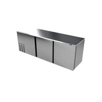 Asber Refrigerador Contrabarra Acero Inoxidable 3 Puertas Solidas 26.4 Pies3 ABBC-94-S HC Nuevo