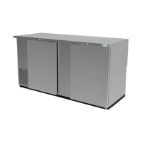 Asber Refrigerador Contrabarra Acero Inoxidable 2 puertas Solidas 26.3 Pies3 ABBC-68-S HC Nuevo