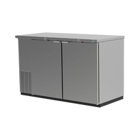 Asber Refrigerador Contrabarra Acero Inoxidable 2 Puertas Solidas 14.6 Pies3 ABBC-58-S HC Nuevo