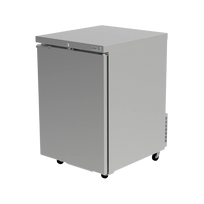 Asber Refrigerador Contrabarra Acero Inoxidable 1 puerta Solida 8.9 Pies3 ABBC-23-S HC Nuevo