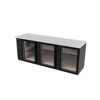 Asber Refrigerador Contrabarra Vinil Negro 3 Puertas de Cristal 26.4 Pies3 ABBC-94G HC Nuevo