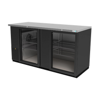 Asber Refrigerador Contrabarra Vinil Negro 2 Puertas de Cristal 26.3 Pies3 ABBC-68G HC Nuevo