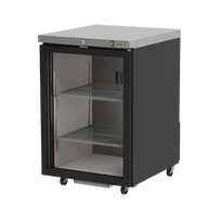 Asber Refrigerador Contrabarra Vinil Negro 1 Puerta de Cristal 8.9 Pies3 ABBC-23G HC Nuevo