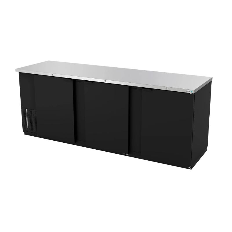 Asber Refrigerador Contrabarra Vinil Negro 3 Puertas Solidas 26.4 Pies3 ABBC-94 HC Nuevo