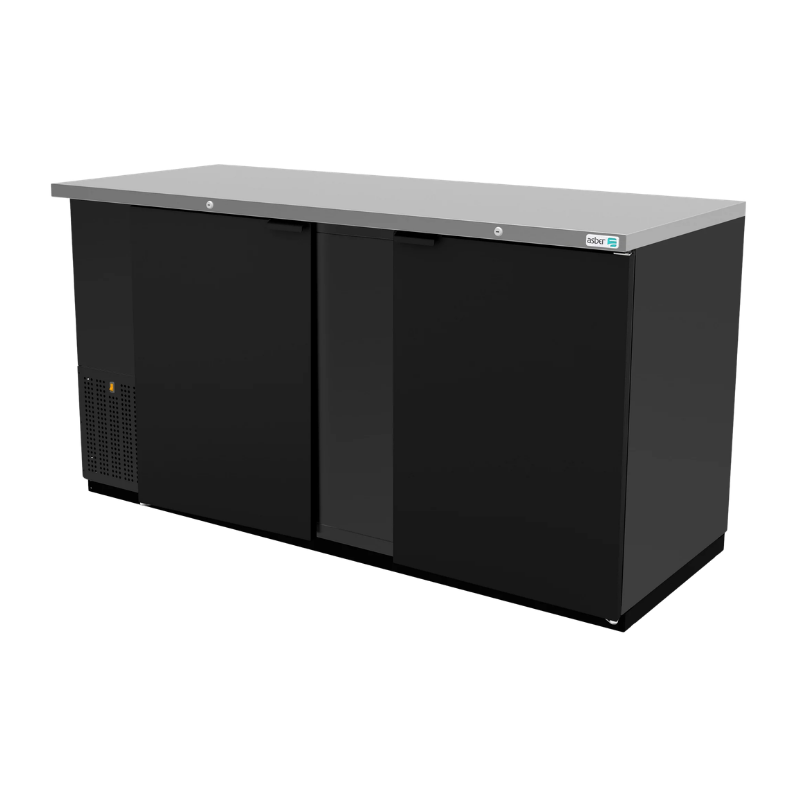 Asber Refrigerador Contrabarra Vinil Negro 2 Puertas Solidas 26.3 Pies3 ABBC-68 HC Nuevo