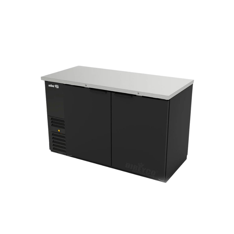 Asber Refrigerador Contrabarra Vinil Negro 2 Puertas Solidas 14.3 Pies3 ABBC-58 HC Nuevo