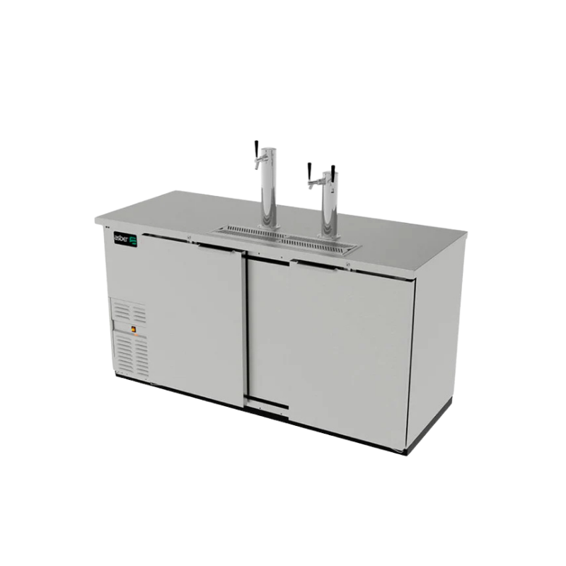 Asber Dispensador Refrigerado Cerveza 3 Barriles Acero Inoxidable 2 Puertas ADDC-68-S HC Nuevo