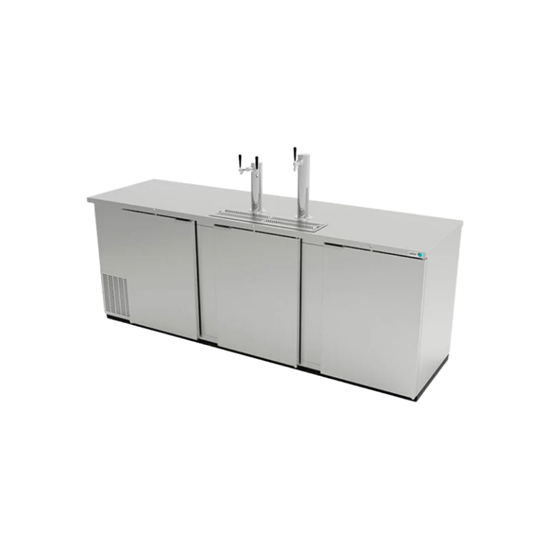 Asber Dispensador Refrigerado Cerveza 4 Barriles Acero Inoxidable 3 Puertas ADDC-94 -S HC Nuevo