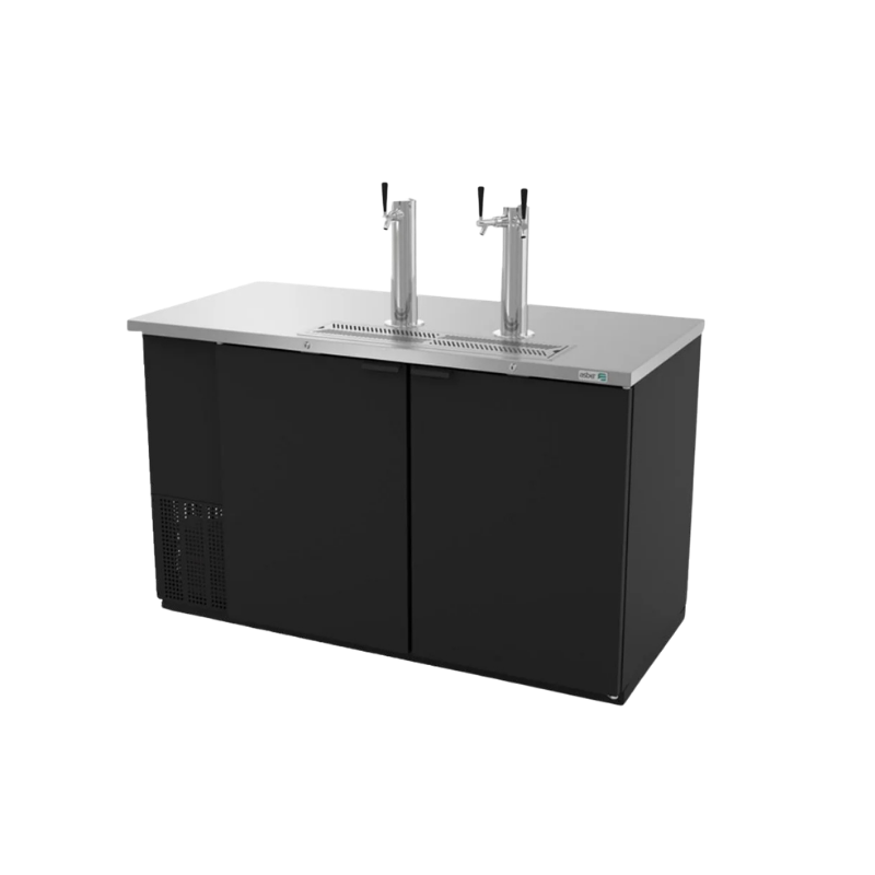 Asber Dispensador Refrigerado Cerveza 3 Barriles Vinil Negro 2 Puertas ADDC-68 HC Nuevo