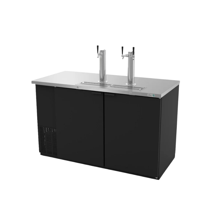 Asber Dispensador Refrigerado Cerveza 3 Barriles Vinil Negro 2 Puertas ADDC-58 HC Nuevo