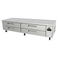 Asber Base de Chef Refrigerada con 4 Cajones (3 GN-1/1 C/UNO) - Cubierta con Borde Antiderrame ACBR-96 HC Nuevo