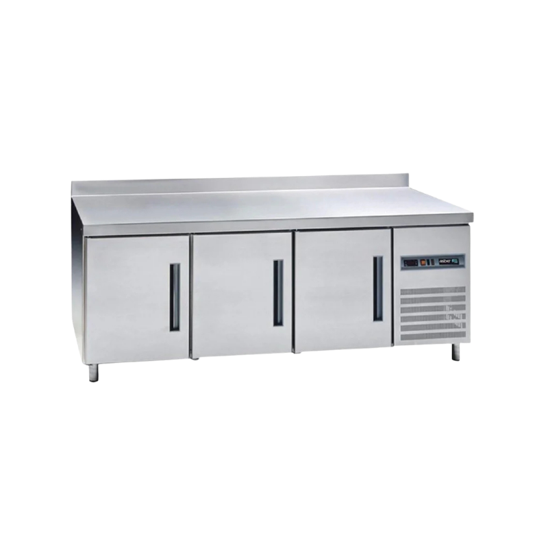 Asber Mesa Refrigerada Congelador 3 puertas Solidas 13.9 Pies3 Acero ASTF-79 HC Nuevo