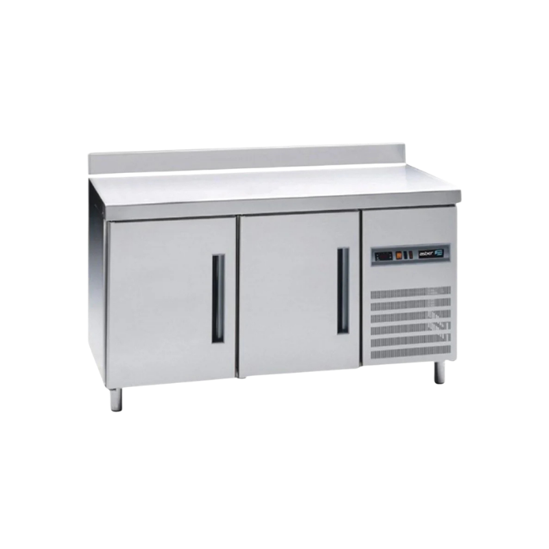 Asber Mesa Refrigerada Congelador 2 Puertas Solidas 9 Pies3 Acero ASTF-60 HC Nuevo