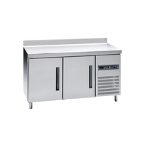 Asber Mesa Refrigerada Congelador 2 Puertas Solidas 9 Pies3 Acero ASTF-60 HC Nuevo