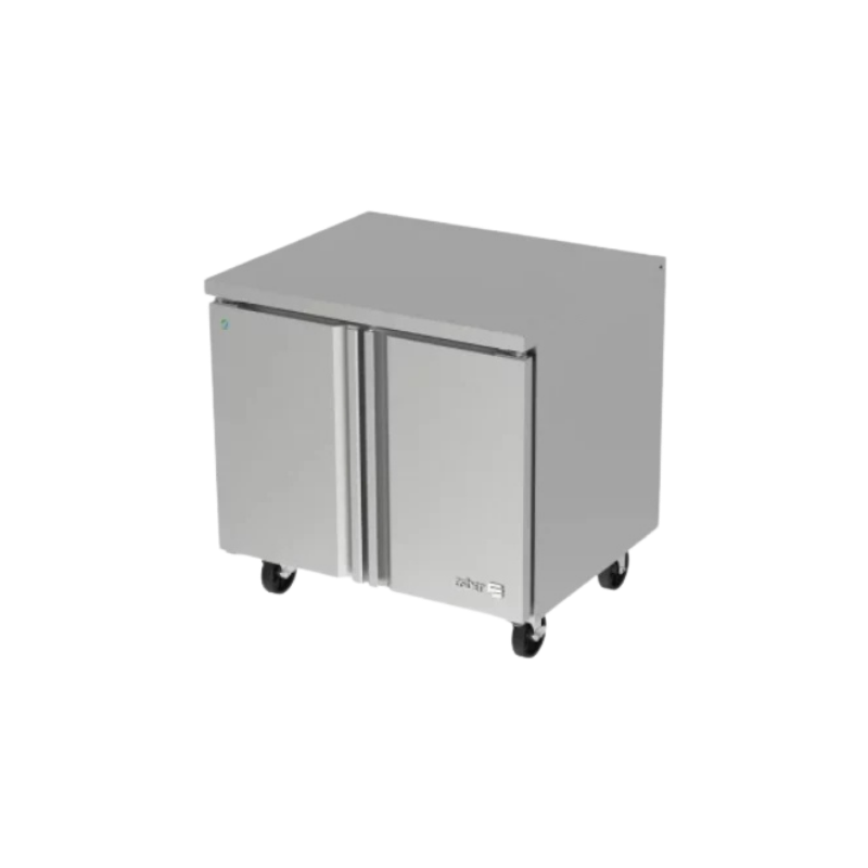 Asber Mesa Refrigerada Bajo Mostrador 2 Puertas Solidas 9.8 Pies. AUTR-36 HC Nuevo.