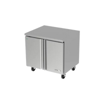 Asber Mesa Refrigerada Bajo Mostrador 2 Puertas Solidas 9.8 Pies. AUTR-36 HC Nuevo.
