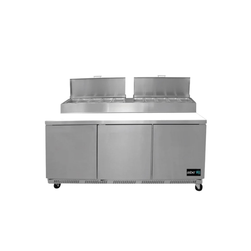 Asber Mesa refrigerada de preparación para pizza 3 Puertas APTP-72 HC Nuevo.