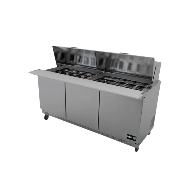 Asber Mesa de Refrigeración de Preparación 3 Puertas APTM-72-30 HC Nuevo