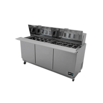 Asber Mesa de Refrigeración de Preparación 3 Puertas APTM-72-30 HC Nuevo