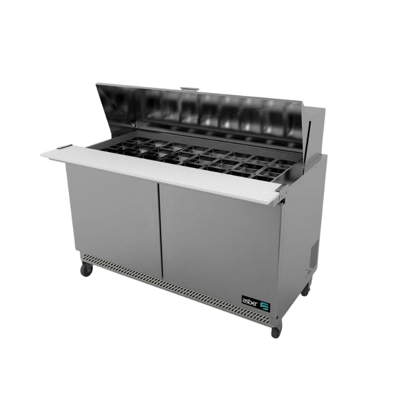 Asber Mesa de Refrigeración de Preparación 2 Puertas APTM-60-24 HC Nuevo