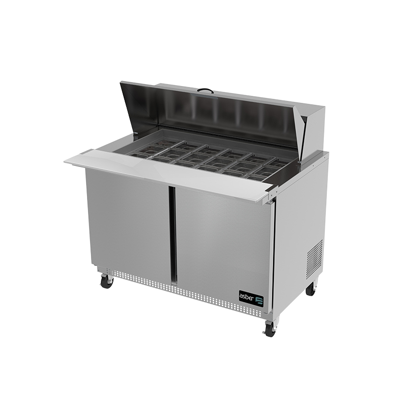 Asber Mesa de Refrigeración de Preparación 2 Puertas APTM-48-18 HC Nuevo