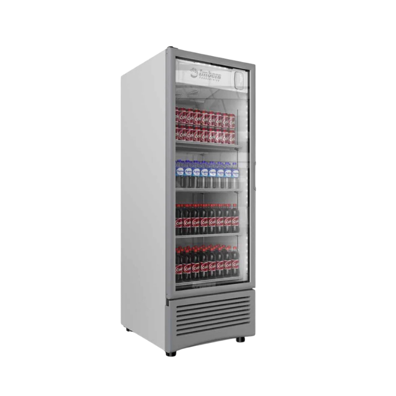 Imbera Refrigerador Vertical 1 Puerta Cristal Luz Led 25 pies VR25 D 115V Seminuevo