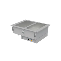 Asber Baño María eléctrico con agua 2 insertos 220V 50/60Hz DBM 211 S W Nuevo