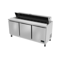 Asber Mesa Refrigerada de Preparación Ensaladas 3 puertas APTS-72-18 HC Nuevo