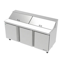 Asber Mesa refrigerada preparacion ensaladas 3 puertas APTS-72-18-P HC Premium Nuevo