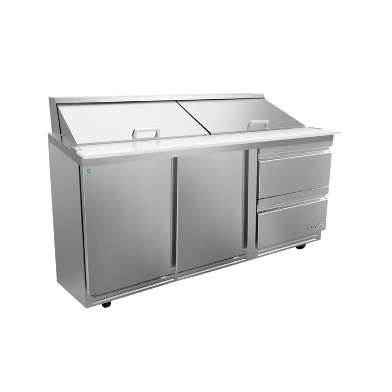 Asber Mesa refrigerada de preparacion ensaladas 2 cajones + 2 puertas APTS-72-18-D2-P HC Premium Nuevo