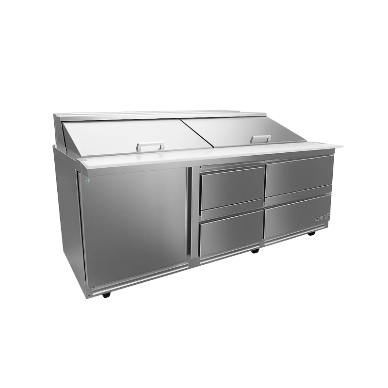 Asber Mesa refrigerada de preparacion ensaladas 4 cajones + 1 puerta APTS-72-18-D4-P HC Premium Nuevo