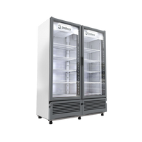Imbera Refrigerador Vertical 2 Puertas Cristal Luz Led 42 Pies G342 2P 115V Seminuevo