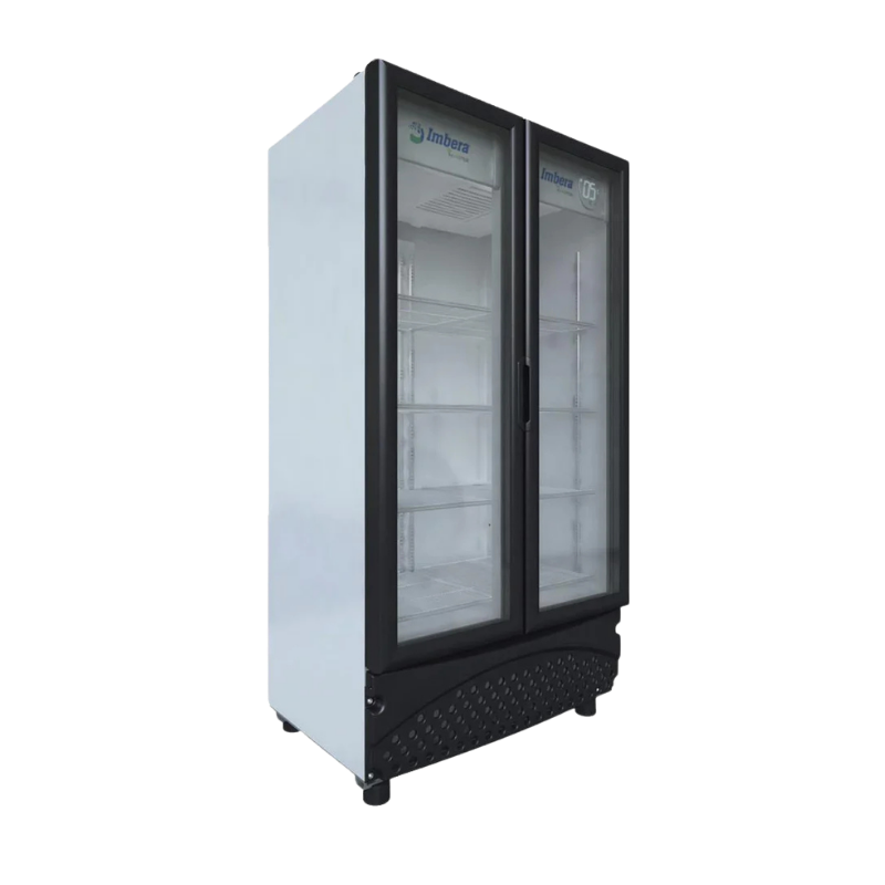 Imbera Refrigerador Vertical 2 Puertas Cristal Luz Led 26 Pies VRD26 D 115V Seminuevo