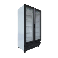 Imbera Refrigerador Vertical 2 Puertas Cristal Luz Led 26 Pies VRD26 D 115V Seminuevo