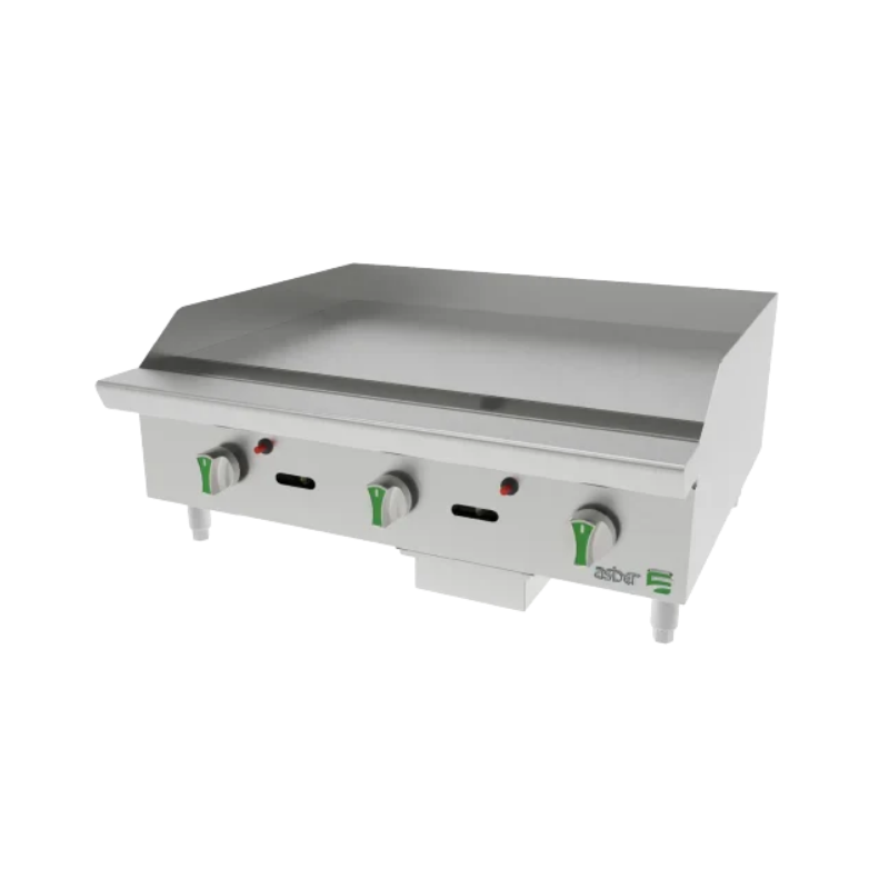 Asber Plancha termostática a gas LP 3 quemadores AETG 36 EM LPG Nuevo