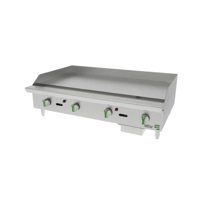 Asber Plancha termostatica a gas LP 4 quemadores AETG 48 EM LPG Nuevo