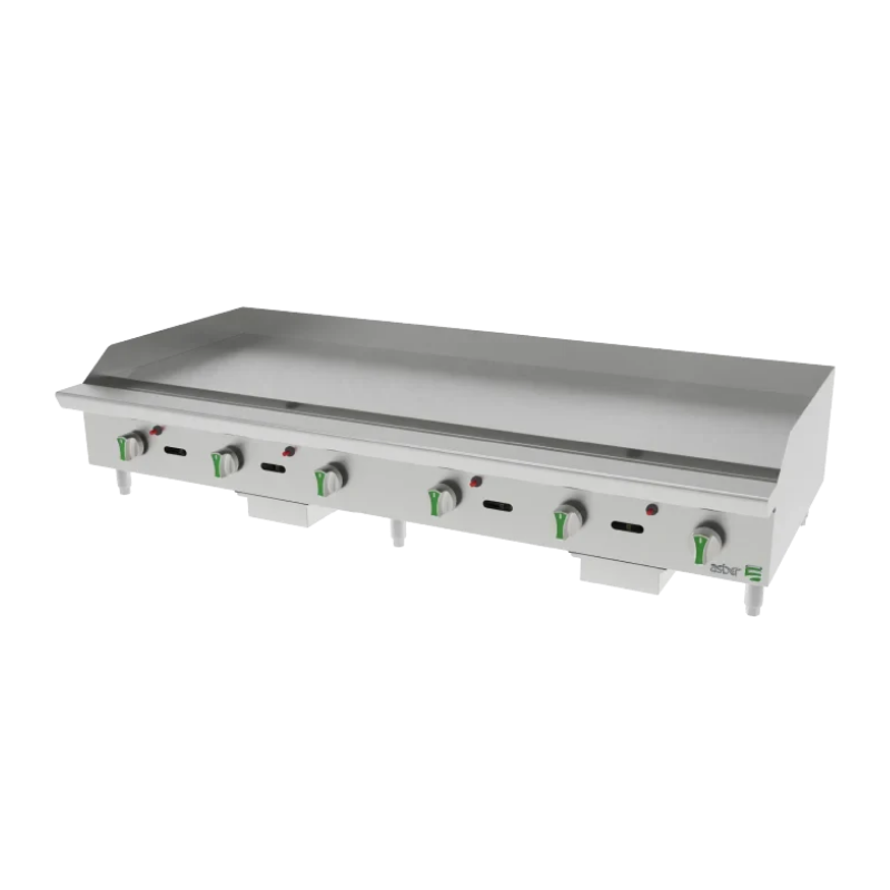 Asber Plancha termostatica a gas LP 6 quemadores AETG 72 EM LPG Nuevo