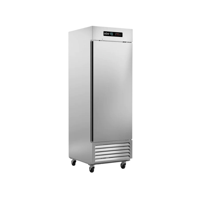 Asber Refrigerador Vertical 1 Puerta Acero Inox 23 Pies ARR-23 Seminuevo