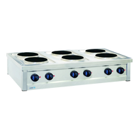 Asber Parrilla Eléctrica 6 Placas Redondas 230V ERE-1200T Seminuevo