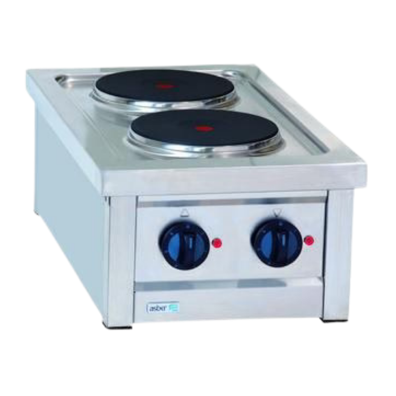 Asber Parrilla Eléctrica 2 Placas Redondas 230V ERE-400T Seminuevo