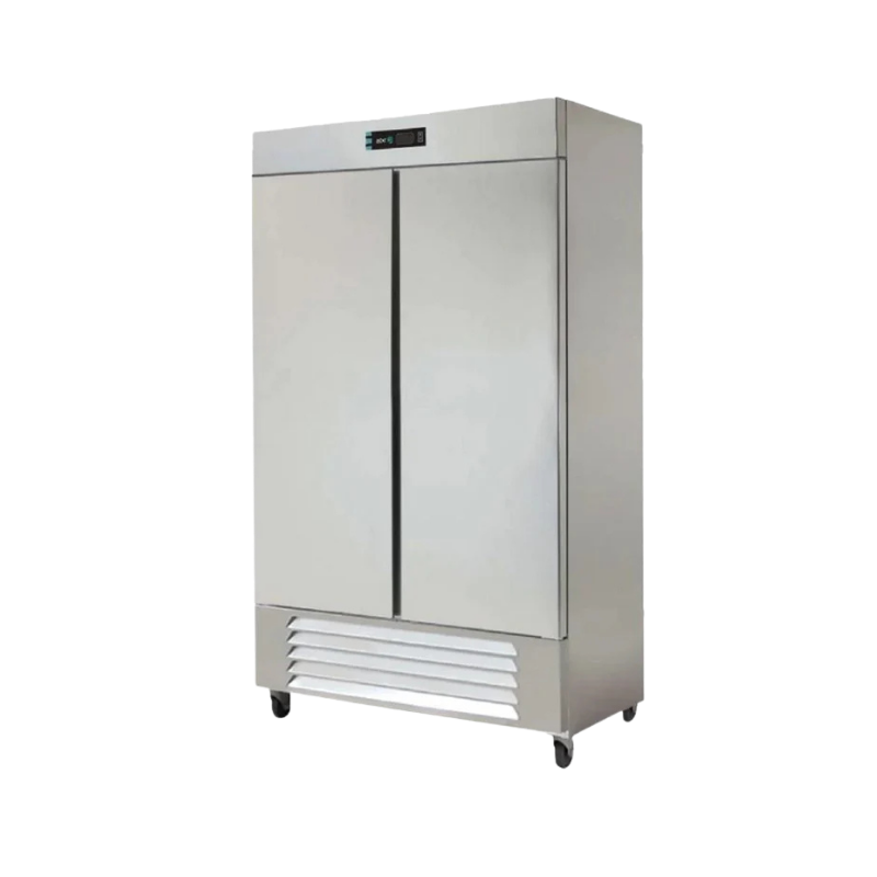 Asber Refrigerador 2 Puertas sólidas acero 115V ARR-37 HC Seminuevo
