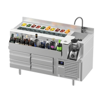 Infrico Mesa Cocktelera Bar Station Series con base refrigeración Series GN1/1 700 BST1600R Nuevo