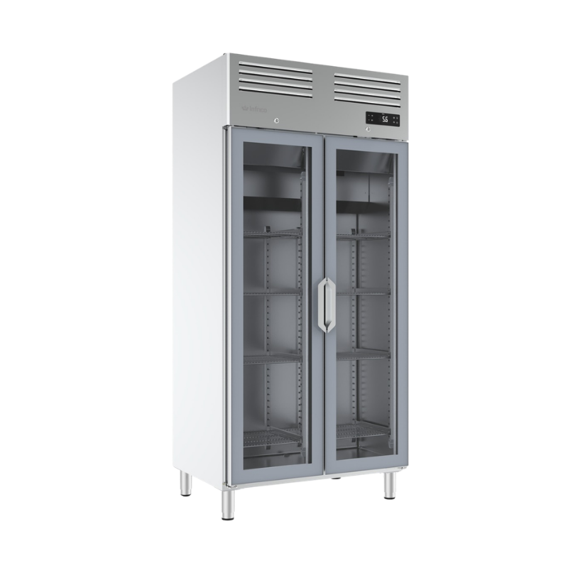 Infrico Armario de refrigeración 2 puertas de cristal GN 1/1  de 974mm AGN600CR Nuevo