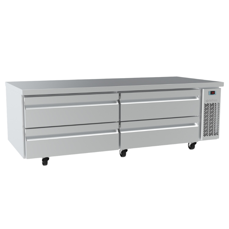 Infrico Mesa baja refrigeración 4 cajones CHEF-BASES Series de 1845mm MSG72 Nuevo