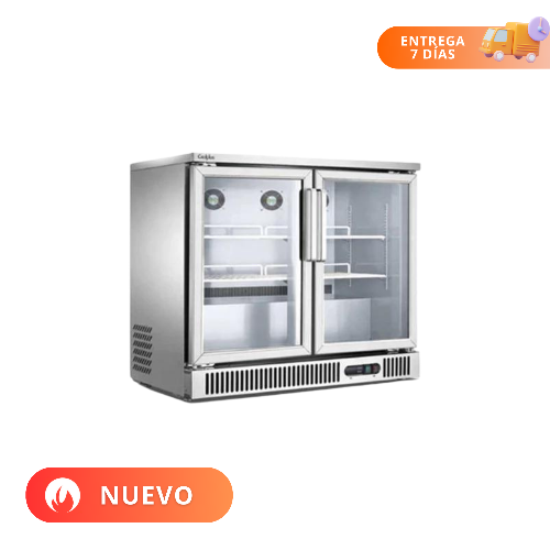 MIGSA Refrigerador Contrabarra 2 Puertas De Cristal 250 Litros SG250