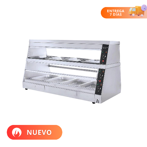 MIGSA Vitrina Caliente De 2 Niveles Doble Exhibición HW-6P 