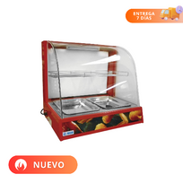 MIGSA Vitrina Caliente Sobre Mostrador Cristal Curvo BN-660R