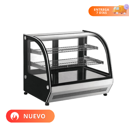 MIGSA Vitrina Exhibidora Cristal Curvo 190 Litros GN-1200CT