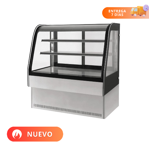 MIGSA Vitrina Exhibidora De Cristal Curvo 225 Litros GN-900C2
