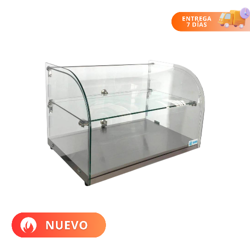 MIGSA Vitrina Exhibidora Neutra Cristal Curvo RTZ-45L 